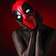 Маска Deadpool из кожи. Карнавальные маски. Александр Евлиовский (evliovsky). Интернет-магазин Ярмарка Мастеров.  Фото №2