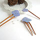 Wooden hairpin made of beech with a real Hydrangea flower Eco. Hairpin. WonderLand. Online shopping on My Livemaster.  Фото №2