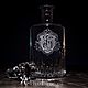 Штоф для крепких напитков. Оформление бутылок. GLASS-DECO. Интернет-магазин Ярмарка Мастеров.  Фото №2