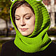 Снуд с капюшоном Лягушка. Капюшоны. Woolcraft. Ярмарка Мастеров.  Фото №4