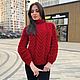 Свитер женский красный, Свитеры, Москва,  Фото №1