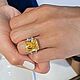 GIA Кольцо с желтым бриллиантом 15.08 ct. Кольцо на весь палец. Luxury club ✔ Бриллиантовая красота. Интернет-магазин Ярмарка Мастеров.  Фото №2