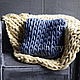 Чехол на подушку из толстой пряжи. Подушки. Knitberry. Интернет-магазин Ярмарка Мастеров.  Фото №2