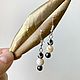 Earrings with natural stones Nepalese, lemon agate and hematite, Earrings, St. Petersburg,  Фото №1