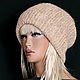 Шапка бини мелланж св бежевый  (шапка вязан). Шапки. Ирина(shvilinka.knit). Интернет-магазин Ярмарка Мастеров.  Фото №2