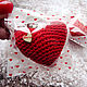 Keychain 5 cm Knitted heart pink. Gifts for February 14. BarminaStudio (Marina)/Crochet (barmar). My Livemaster. Фото №6