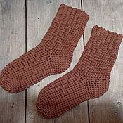 Аксессуары handmade. Livemaster - original item Socks: knitted warm crochet socks. Handmade.