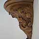 Carved wall console Rococo shelf (small) oak. Shelves. Carved decor. My Livemaster. Фото №4