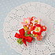 Order Brooch 'Bouquet of flowers' (red). Katy_Barysheva. Livemaster. . Brooches Фото №3