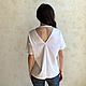 Women's loose white t-shirt with chameleon pocket. T-shirts. ThePocket. Online shopping on My Livemaster.  Фото №2