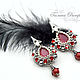Серьги "Royal Red" из бисера с кристаллами Сваровски. Серьги классические. Галина Дитрих. Accessories For Life. Ярмарка Мастеров.  Фото №4