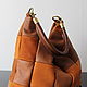 Order Bag-bag made of genuine leather Patchwork red-brown. Olga'SLuxuryCreation. Livemaster. . Sacks Фото №3