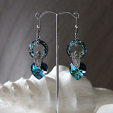 Серьги классические: Сердце Swarovski.. . Украшения ручной работы - Ярмарка Мастеров Украшения ручной работы. Ярмарка Мастеров - ручная работа Серьги классические: Сердце Swarovski.. Handmade.