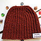 Knitted cap with ears brown, Caps, Korolev,  Фото №1