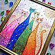 Витражная картина Семья котиков 34х25 см. Картины. ZorkaVenera (Татьяна). Интернет-магазин Ярмарка Мастеров.  Фото №2