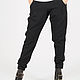Black cotton skinny pants, black elegant leggings-PA0401PM, Pants, Sofia,  Фото №1
