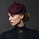 The pill box hat 'Wave'. The color of the wine. Hats1. Exclusive HATS. LANA ANISIMOVA.. Online shopping on My Livemaster.  Фото №2