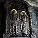 Архангелы Михаил и Гавриил резная икона на дереве, Иконы, Владимир,  Фото №1