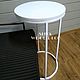 Кофейный столик лофт ROUND white. Столы. SLIVA wood deco. Интернет-магазин Ярмарка Мастеров.  Фото №2