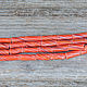  Оранжевые с диагональными полосками стеклянные трубочки 15 мм, Бусины, Москва,  Фото №1