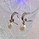 Earrings with natural silver pearls. Earrings. Bone and Stone, Runes and Amulets. My Livemaster. Фото №4