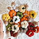Pumpkins knitted decor for scrap miniature for dolls, Scrapbooking Elements, Sosnovyj Bor,  Фото №1