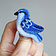 Brooch 'Blue bird', original gift, Brooches, Ust-Ilimsk,  Фото №1