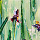Painting miniature oil Irises. Pictures. Zabaikalie. My Livemaster. Фото №6