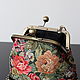 Bag with clasp made of French tapestry Vintage Roses. Clasp Bag. Olga'SLuxuryCreation. Online shopping on My Livemaster.  Фото №2