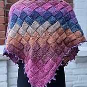Аксессуары handmade. Livemaster - original item Colored wool shawl, warm shawl for winter.. Handmade.