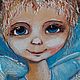 Заказать Карина акрилом на холсте "Ангел с ласковой улыбкой". Надежда Штокало. Картины в интерьер. Ярмарка Мастеров. . Картины Фото №3