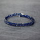 Order Sparkling Blue Natural Spinel Bracelet with Cut. naturalkavni. Livemaster. . Bead bracelet Фото №3