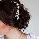 White twig wedding comb beaded bride hairstyle, Hair Decoration, Moscow,  Фото №1