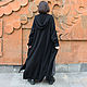 Order  black long knitted raincoat with hood. CUTE-KNIT by Nata Onipchenko. Livemaster. . Cardigans Фото №3