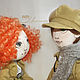 2 textile dolls from primed calico 'Lovers', Dolls, Saratov,  Фото №1