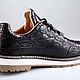 Полуботинки из натуральной кожи крокодила IMA7014B42. Топсайдеры. CrocShop товары из экзотической кожи. Ярмарка Мастеров.  Фото №14
