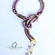 Лариат из чешского и японского бисера "ЧЕРНИЧНЫЙ СМУЗИ". Лариаты. beadsjewelry.  ru. Интернет-магазин Ярмарка Мастеров.  Фото №2