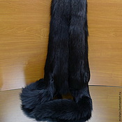 Материалы для творчества handmade. Livemaster - original item Fox skins tanned. Fox fur dyed black.. Handmade.