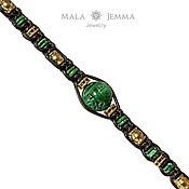 Украшения handmade. Livemaster - original item Bracelet braided MALACHITE Zodiac sign VIRGO SCORPIO LIBRA Horoscope. Handmade.