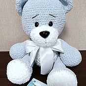 Куклы и игрушки handmade. Livemaster - original item Teddy bear with pocket and embroidery. Handmade.