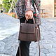 Chocolate Python leather handbag. Classic Bag. exotiqpython. My Livemaster. Фото №4