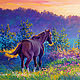 Picture of a horse 'Morning in the Fields' (oil on canvas), Pictures, Voronezh,  Фото №1