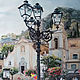 Акварель "Piazza IX Aprile. Taormina. Sicily", Картины, Москва,  Фото №1