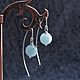 Order Silver earrings with aquamarine. kvk1. Livemaster. . Congo earrings Фото №3