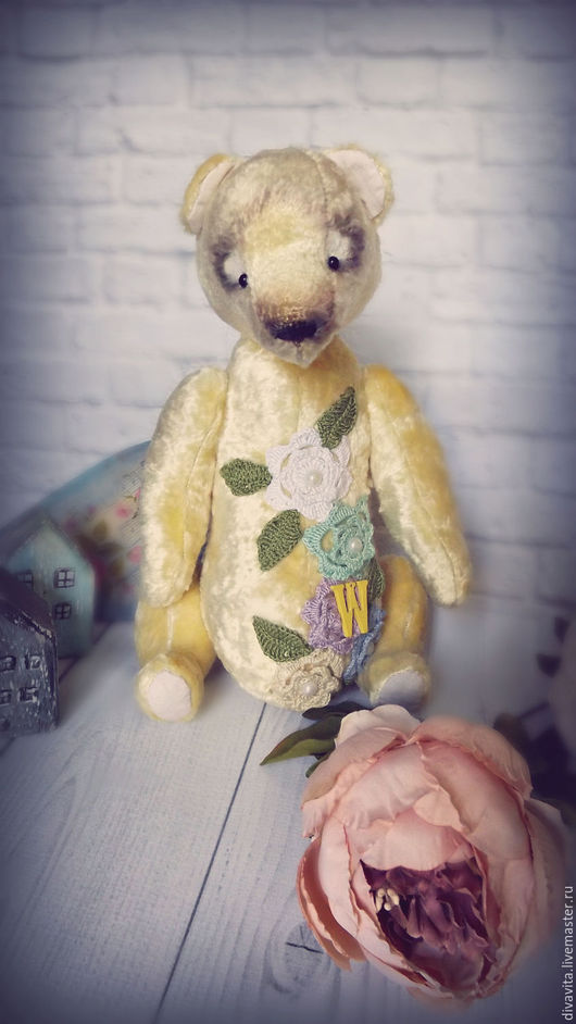 Мишки Тедди ручной работы. Ярмарка Мастеров - ручная работа. Купить Wanilla. Handmade. Желтый, купить не дорого, купить подарок