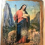 Икона Богородица Владимирская дерево состаренная подарок икона