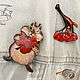 Order Brooch set ' Brown hamster and red mountain ash, beige'. greenfox-23. Livemaster. . Brooch set Фото №3