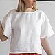 Order Minus 30% White linen top with flared sleeves. e-fashionspb. Livemaster. . Tops Фото №3