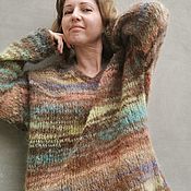Одежда handmade. Livemaster - original item Order for Elena Stylish sweater pullover made of mohair. Handmade.