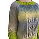 Order Women's Spring jumper, sheep wool sectional, leaf pattern. SIBERIA COOL (knitting & painting) (Siberia-Cool). Livemaster. . Jumpers Фото №3